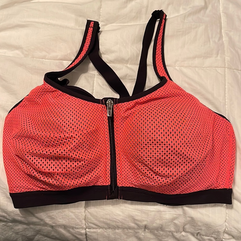 Orange and Black Victoria Secret Sports Bra